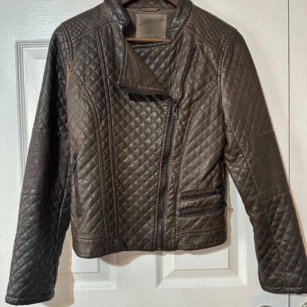 GREENLANDER Vegan leather motorcycle jacket